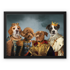 The Male Royals: Custom Pet Canvas, Paw & Glory, paw and glory, custom dog portrait, dog canvas wall art, custom pet portrait canvas, dog portraits from photos, custom pet art, animal portrait paintings,