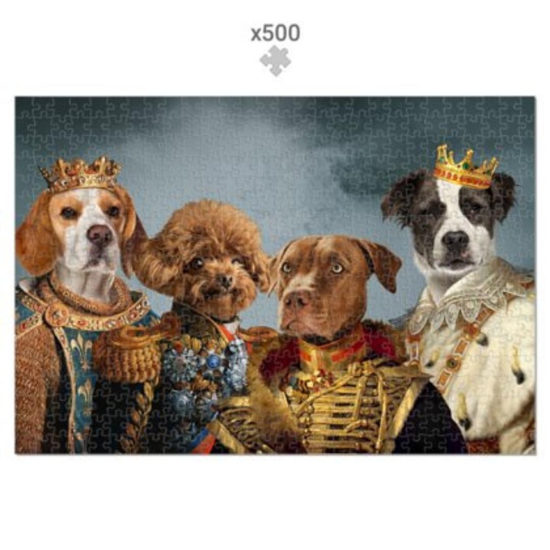 The Male Royals: Custom Pet Puzzle, Paw & Glory, paw and glory, painting of pet, paw print medals, pet picture frames, dog and cat portraits, pet portrait art