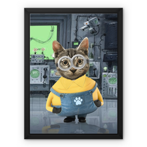 The Naughty One (Minions Inspired): Custom Pet Canvas - pet portraits on canvas, pet painting from photo, canvas pet photos, dog on canvas, canvas pet prints
