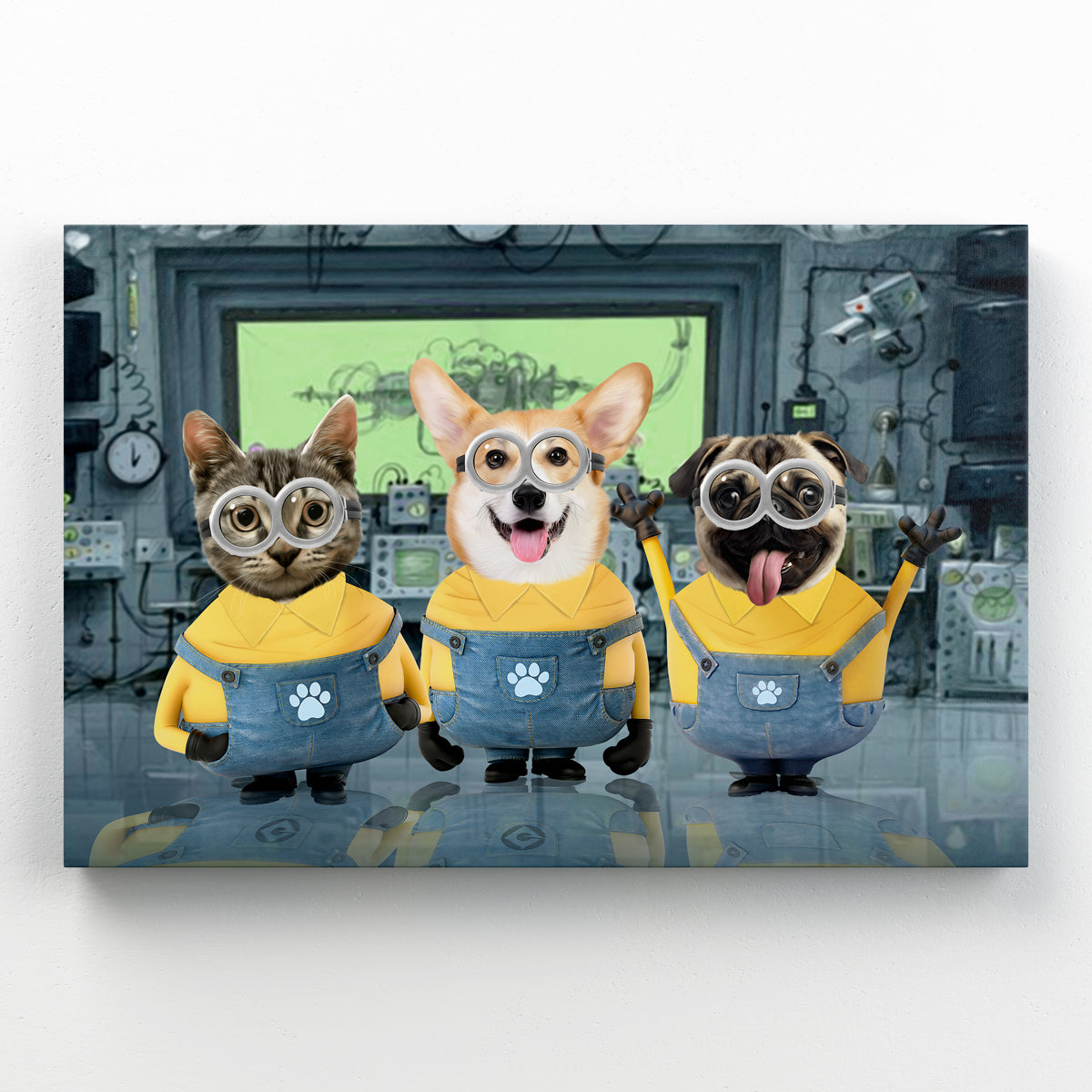The Naughty Trio (Minions Inspired): Custom Pet Canvas
