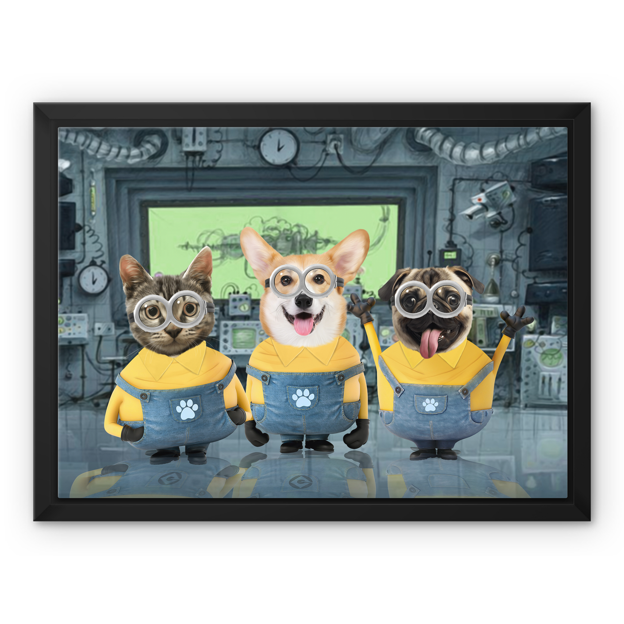 The Naughty Trio (Minions Inspired): Custom Pet Canvas