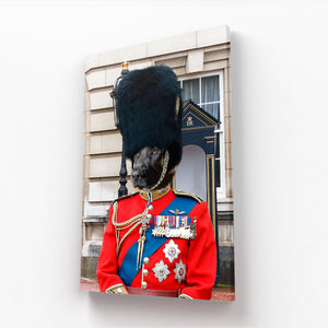 The Queens Guard: Custom Pet Canvas: Paw & Glory,pawandglory,personalized pet portrait canvas, dog picture on canvas, pet photo canvas, custom pet portraits canvas, pet portraits on canvas