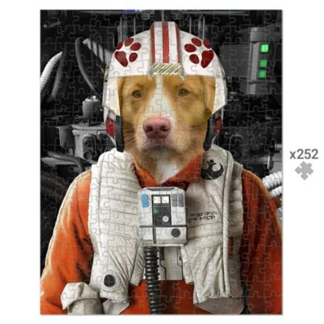 The Rebel Pilot (Star Wars Inspired) Paw & Glory, pawandglory, for pet portraits, dog portraits colorful, dog portrait images, paintings of pets from photos, the admiral dog portrait, the general portrait, pet portraits