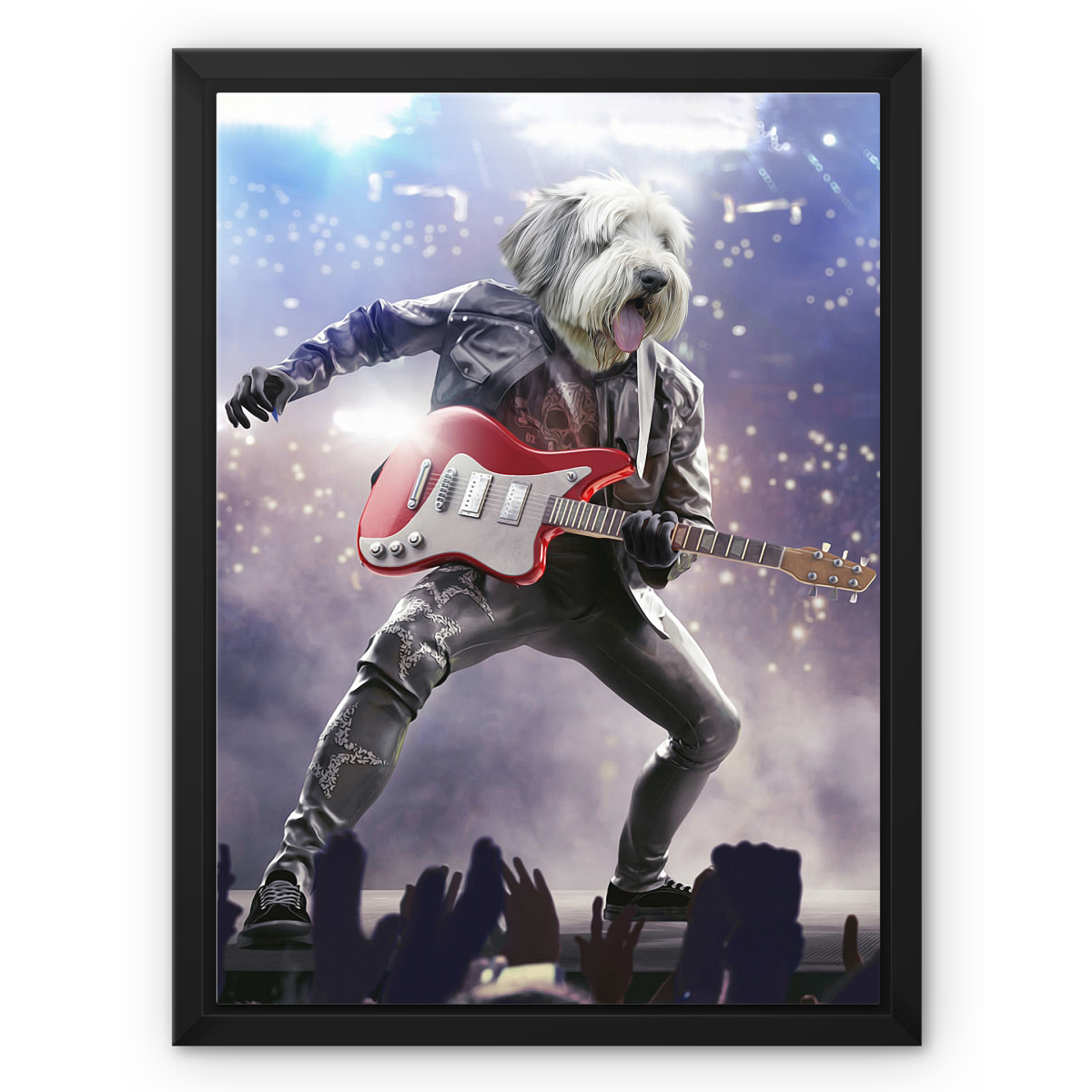 The Rock Star: Custom Pet Canvas, Paw & Glory,paw and glory, crown dogs dog and owner painting pet paintings etsy regal pet framed pet portraits canvas dog