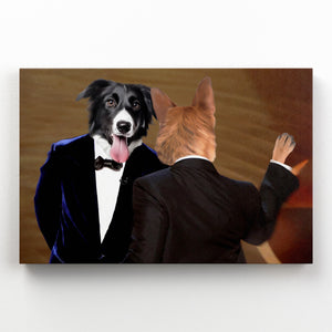 The Slap: Custom Pet Canvas, Paw & Glory, paw and glory, Purr and mutt dog portrait paintings, pet portraits from photos, pet portraits painted, custom dog paintings, pet photos on canvas,