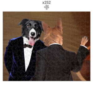 The Slap: Custom Pet Puzzle, Paw & Glory, paw and glory, Puzzle pet artwork, dog paintings from photos, personalized pet picture frames, dog portrait paintings, pet portraits from photos