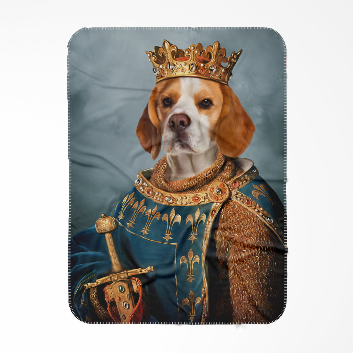 The Sovereign: Custom Pet Blanket - Paw & Glory - #pet portraits# - #dog portraits# - #pet portraits uk#Paw and glory, Pet portraits blanket,custom blanket for dog lovers, personalized puppy blankets, dog blankets india, print your pet on a blanket uk, cartoon dog blanket