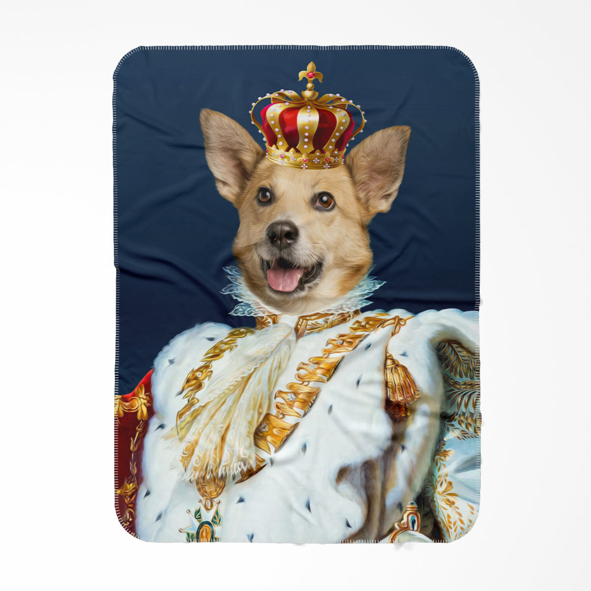 The Supreme: Custom Pet Blanket - Paw & Glory - #pet portraits# - #dog portraits# - #pet portraits uk#Pawandglory, Pet art blanket,dog face on a blanket, blankets with pets on them, put my dog on a blanket, pet picture on a blanket, put your dog on a blanket