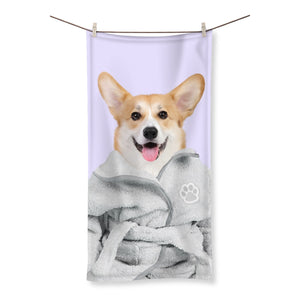 Spa Day: Custom Pet Towel - Paw and Glory -  dog head towel, personalised towel, pet painted on towel, pet gifts, towel custom, personalised pet towels, dog towels