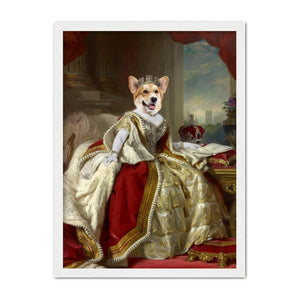 The Queen: Custom Pet Portrait: Paw & Glory, pawandglory, personalized pet and owner canvas, in home pet photography, dog astronaut photo, nasa dog portrait, pet portrait singapore, best dog artists, pet portraits
