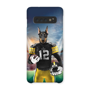 Muttsburgh Steeler Paw & Glory, paw and glory, puppy phone case, personalised iphone 11 case dogs, personalised dog phone case, phone case dog, personalised pet phone case, puppy phone case, Pet Portrait phone case