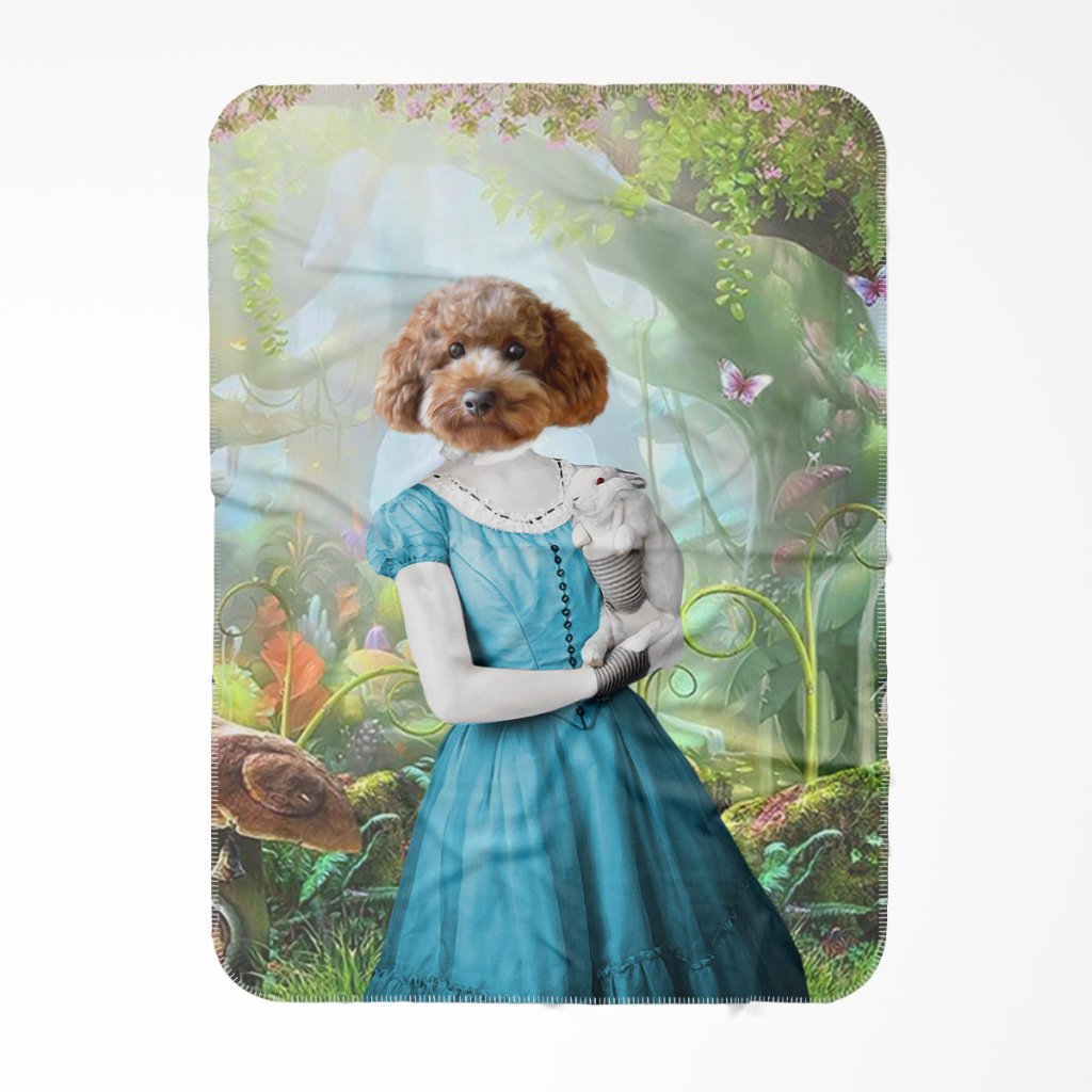 Alice in Wonderland: Custom Pet Blanket - Paw & Glory - #pet portraits# - #dog portraits# - #pet portraits uk#