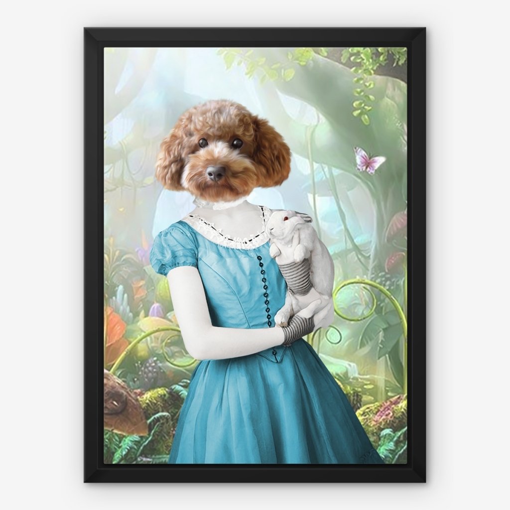 Alice in Wonderland: Custom Pet Canvas - Paw & Glory - #pet portraits# - #dog portraits# - #pet portraits uk#