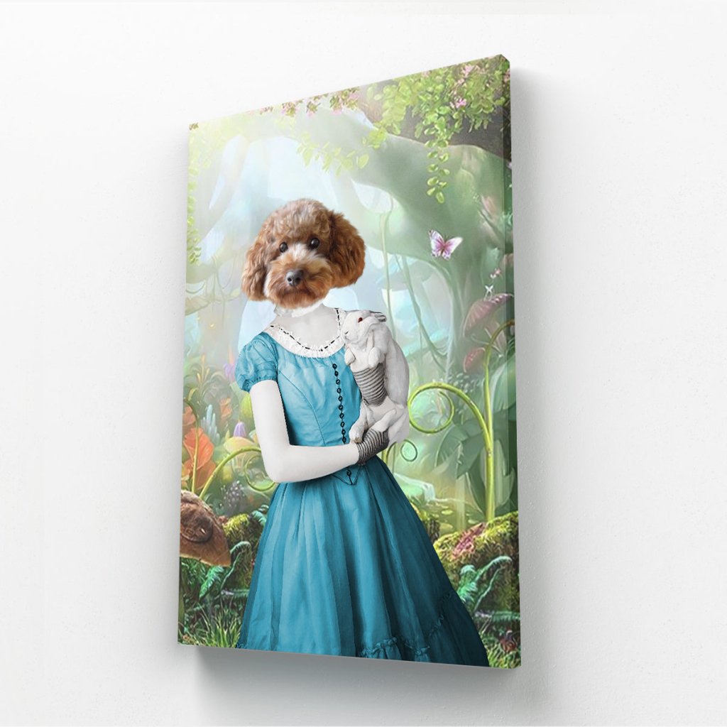 Alice in Wonderland: Custom Pet Canvas - Paw & Glory - #pet portraits# - #dog portraits# - #pet portraits uk#