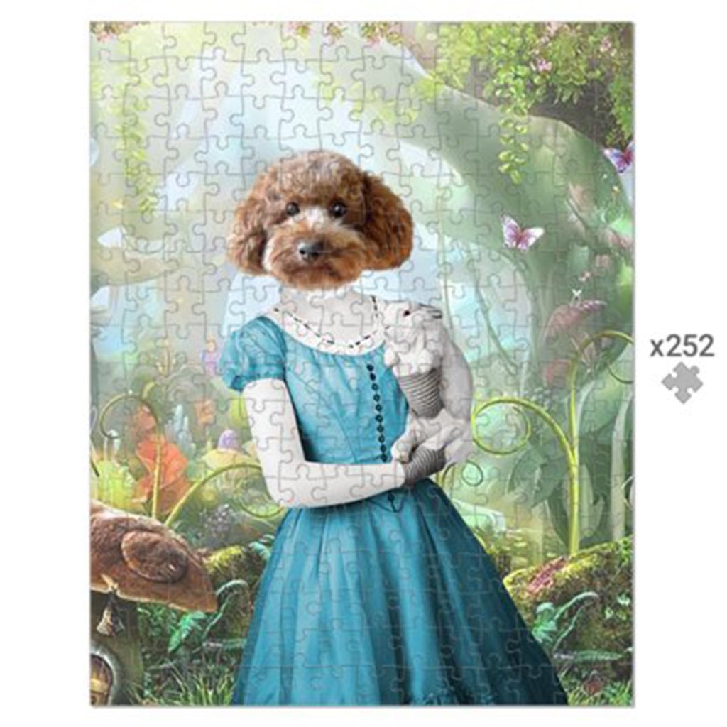 Alice in Wonderland: Custom Pet Puzzle - Paw & Glory - #pet portraits# - #dog portraits# - #pet portraits uk#