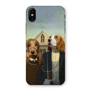 American Gothic: Custom Pet Phone Case - Paw & Glory - #pet portraits# - #dog portraits# - #pet portraits uk#, doggovinci, custom pet paintings, pet portraits paintings, pet prints, pet paintings, custom dog paintings, pet portraits