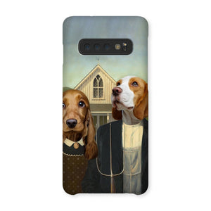 American Gothic: Custom Pet Phone Case - Paw & Glory - #pet portraits# - #dog portraits# - #pet portraits uk#, paintyourlife, custom pet painting, dogs portraits, cat portrait paintings, painting pets, dog canvas art, pet portraits