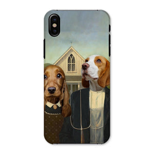 American Gothic: Custom Pet Phone Case - Paw & Glory - #pet portraits# - #dog portraits# - #pet portraits uk#, crownandpaw, portraits of pets, dog oil painting, pet portrait painting, dog canvas, pet portraits