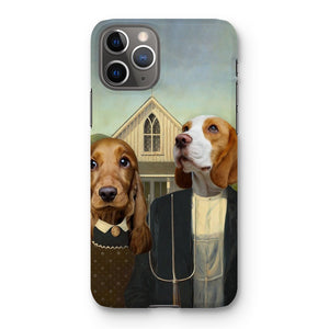 American Gothic: Custom Pet Phone Case - Paw & Glory - #pet portraits# - #dog portraits# - #pet portraits uk#, doggovinci, custom pet, personalized dog, custom dog portraits, dog photo art, art of pets, pet portraits