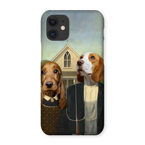 American Gothic: Custom Pet Phone Case - Paw & Glory - paw and glory, dog phone case custom, personalized iphone 11 case dogs, dog mum phone case, puppy phone case, personalized puppy phone case, Pet Portraits phone case,