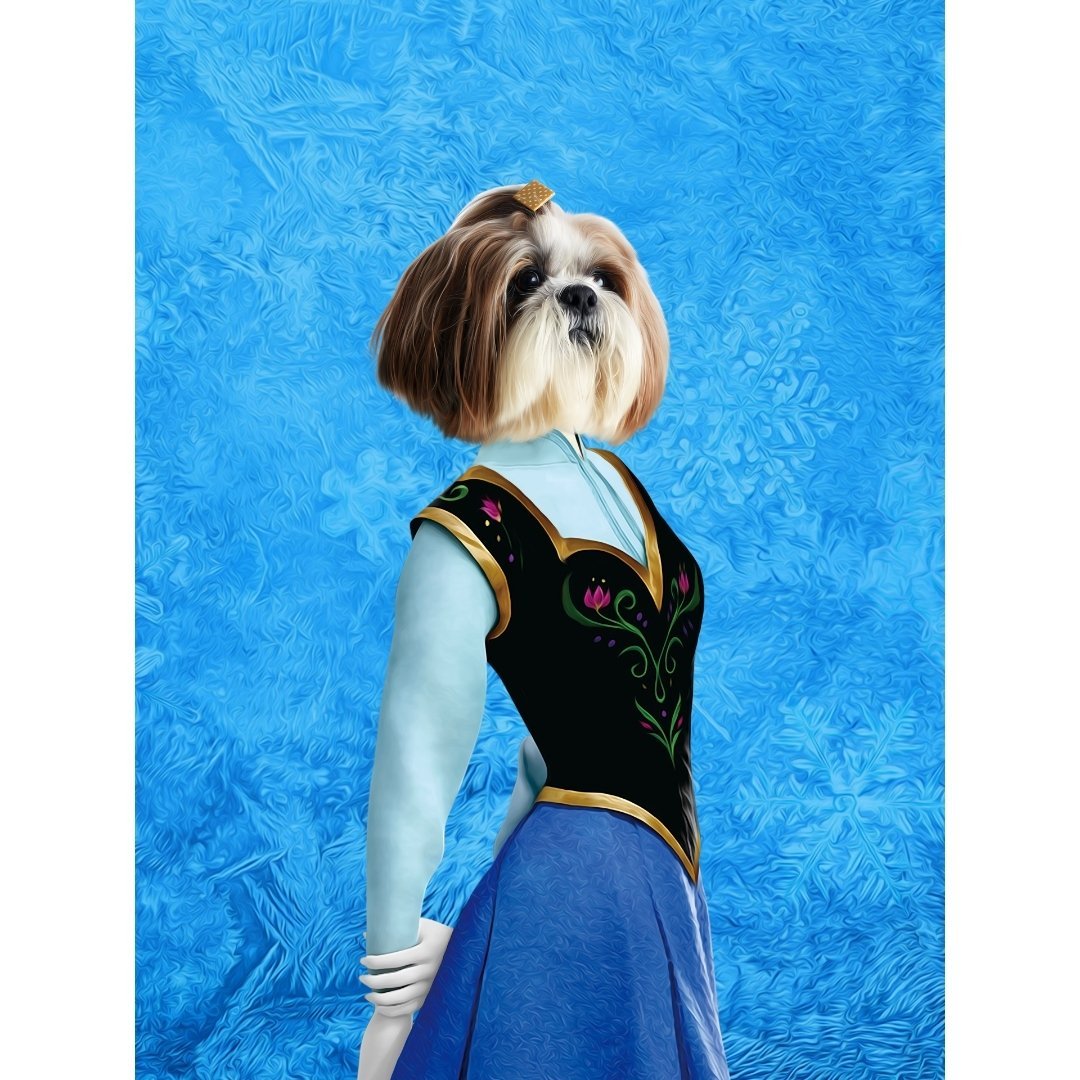 Ana (Frozen Inspired): Custom Pet Digital Portrait - Paw & Glory - Paw & Glory, pawandglory, the general portrait, painting pets, custom dog painting, painting pets, for pet portraits, the admiral dog portrait, pet portraits