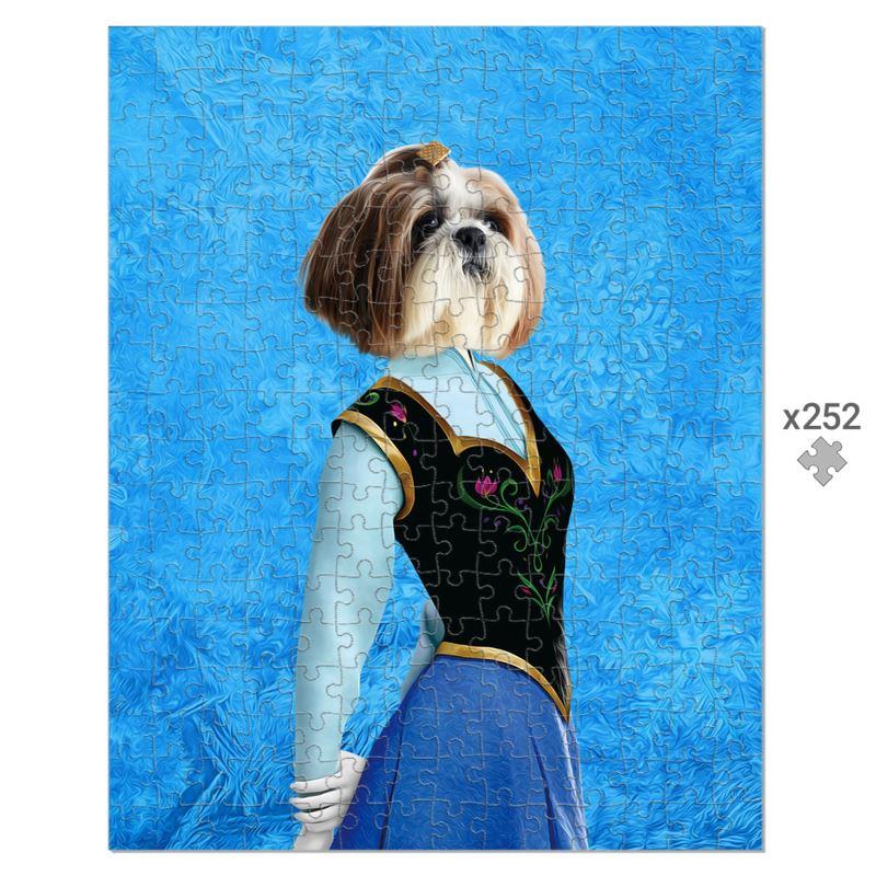 Ana (Frozen Inspired): Custom Pet Puzzle - Paw & Glory,pawandglory,custom dog art, personalised Puzzle pet portraits, painting of dog, custom pet paintings, dog puzzle art