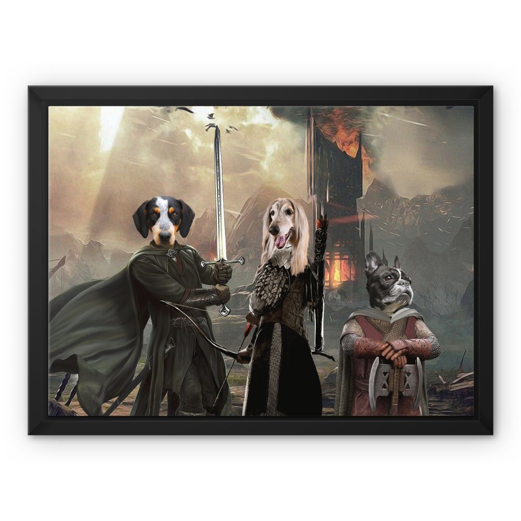 Aragon, Legolas & Gimli: Custom Pet Canvas - Paw & Glory - #pet portraits# - #dog portraits# - #pet portraits uk#