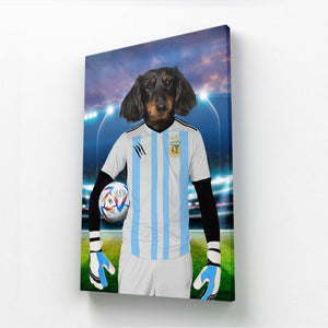 Argentina Football Team (FIFA 2022): Custom Pet Canvas - Paw & Glory - #pet portraits# - #dog portraits# - #pet portraits uk#