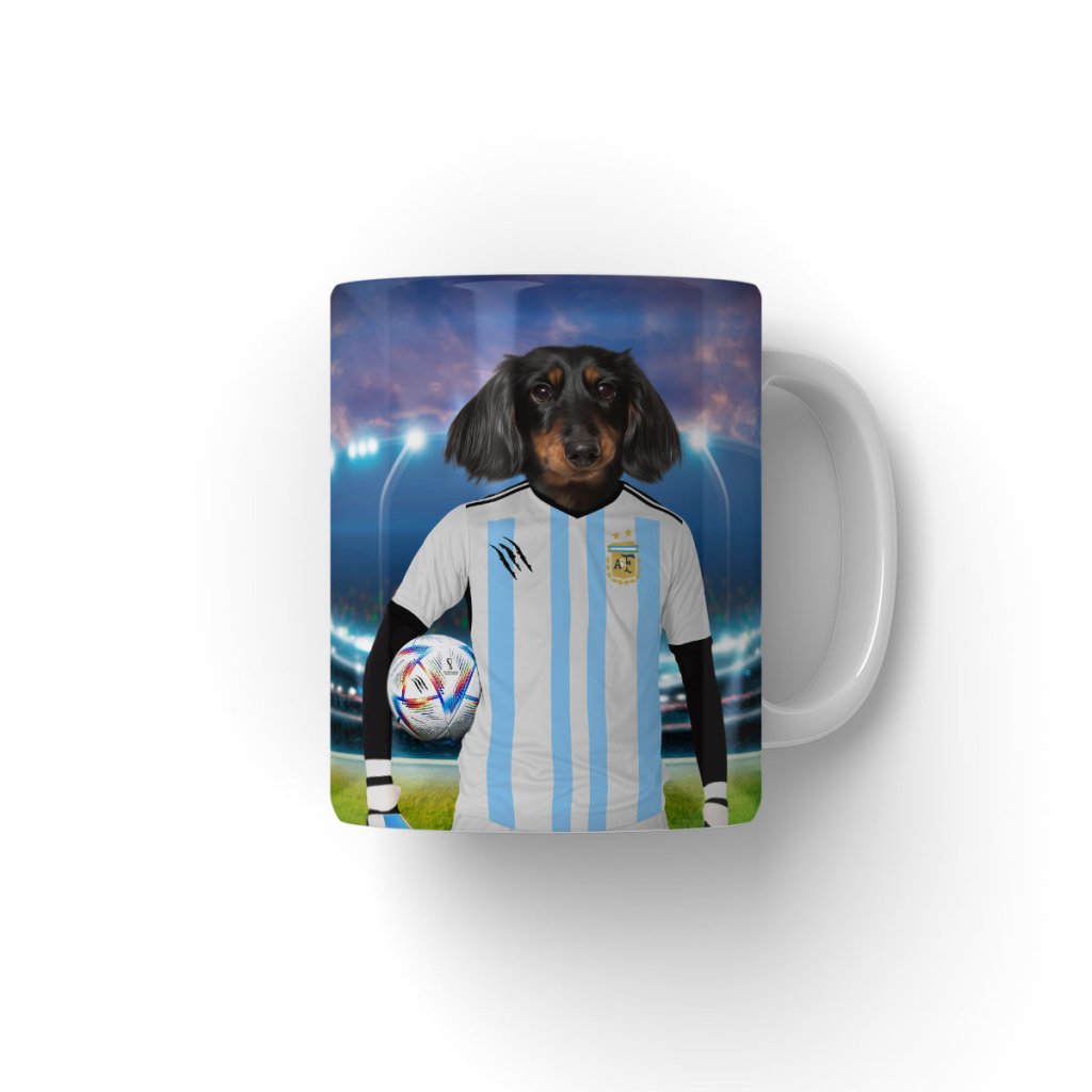 Argentina Football Team (FIFA 2022): Custom Pet Coffee Mug - Paw & Glory - #pet portraits# - #dog portraits# - #pet portraits uk#