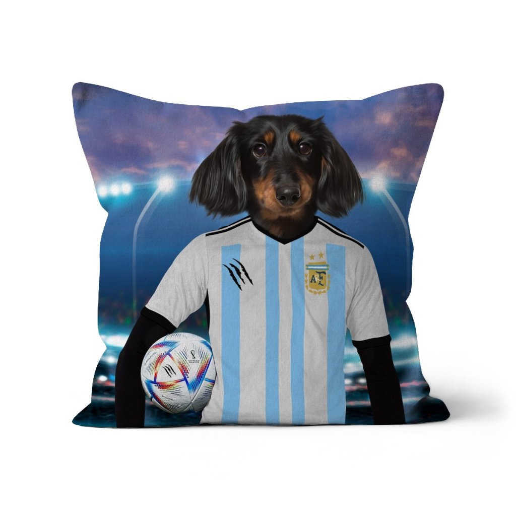 Argentina Football Team (FIFA 2022): Custom Pet Pillow - Paw & Glory - #pet portraits# - #dog portraits# - #pet portraits uk#