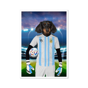 Argentina Football Team (FIFA 2022): Custom Pet Poster - Paw & Glory - #pet portraits# - #dog portraits# - #pet portraits uk#