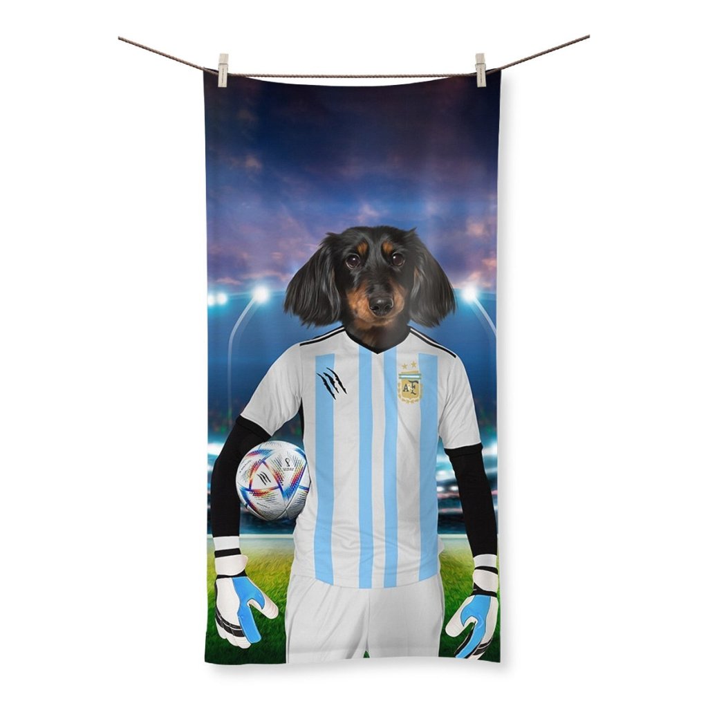 Argentina Football Team (FIFA 2022): Custom Pet Towel - Paw & Glory - #pet portraits# - #dog portraits# - #pet portraits uk#