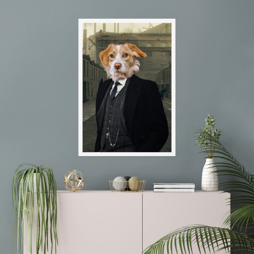 Arthur (Peaky Blinders Inspired): Custom Pet Poster - Paw & Glory,pawandglory,dog poster art, personalized pet portraits, personalized pet portrait, pet art, custom pet art, dog portrait