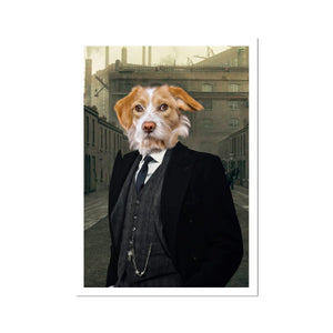 Arthur (Peaky Blinders Inspired): Custom Pet Poster - Paw & Glory,pawandglory,dog poster art, personalized pet portraits, personalized pet portrait, pet art, custom pet art, dog portrait