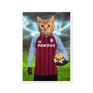 Aston Pawla Football Club: Custom Pet Poster - Paw & Glory - #pet portraits# - #dog portraits# - #pet portraits uk#