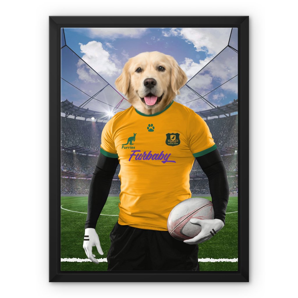Australia Rugby Team: Custom Pet Canvas - Paw & Glory - #pet portraits# - #dog portraits# - #pet portraits uk#