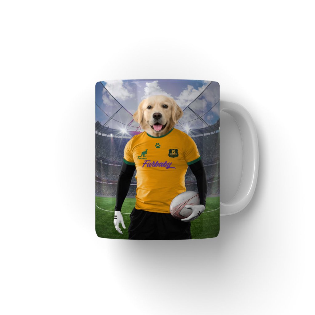 Australia Rugby Team: Custom Pet Coffee Mug - Paw & Glory - #pet portraits# - #dog portraits# - #pet portraits uk#
