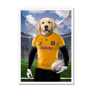 Australia Rugby Team: Custom Pet Portrait - Paw & Glory - #pet portraits# - #dog portraits# - #pet portraits uk#
