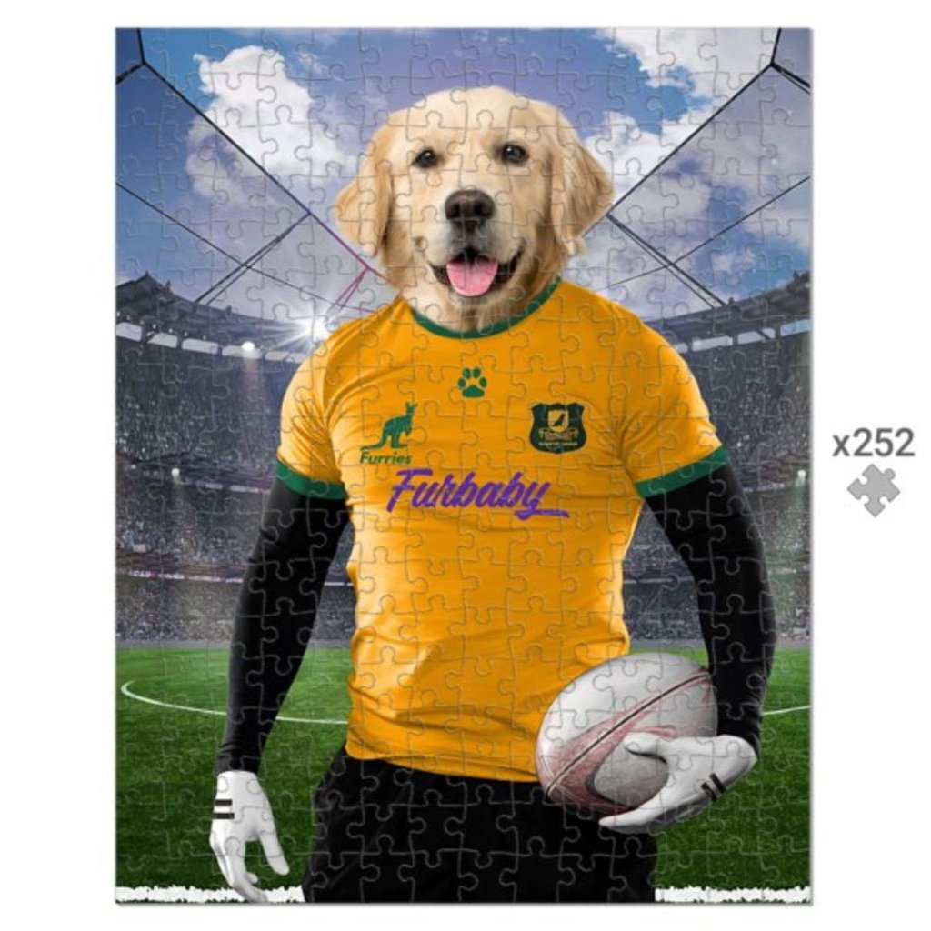Australia Rugby Team: Custom Pet Puzzle - Paw & Glory - #pet portraits# - #dog portraits# - #pet portraits uk#