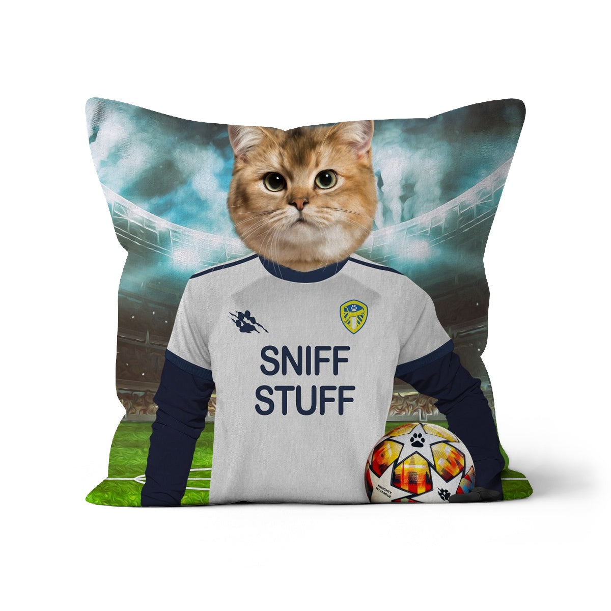 Leeds Pawnited Football Club Paw & Glory, paw and glory, dog personalized pillow, pillows with dogs picture, throw pillow personalized, my pet pillow, pet picture on pillow, pillow of your dog, Pet Portrait cushion