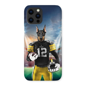 Muttsburgh Steeler Paw & Glory, paw and glory, personalized dog phone case, pet phone case, personalized iphone 11 case dogs, personalised cat phone case, pet art phone case uk, phone case dog, Pet Portrait phone case