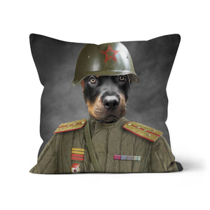 The World War Soldier: Custom Pet Pillow - Paw and Glory - dog pillow custom, custom pet pillows, pup pillows, pillow with dogs face, dog pillow cases, custom pillow cover, paw & glory