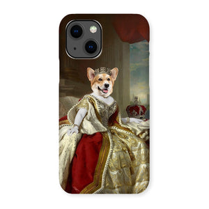 The Queen: Custom Pet Phone Case: Paw & Glory,pawandglory,dog phone case custom, custom dog photo canvas, dog on cushion, custom cat canvas, dog portraits with clothes, Pet gifts