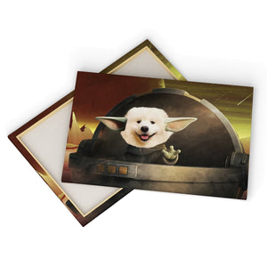 Baby Yoda: Custom Pet Canvas - Paw & Glory - #pet portraits# - #dog portraits# - #pet portraits uk#paw & glory, custom pet portrait canvas,custom dog canvas art, pet art canvas, pets painted on canvas, dog canvas wall art, personalised dog canvas