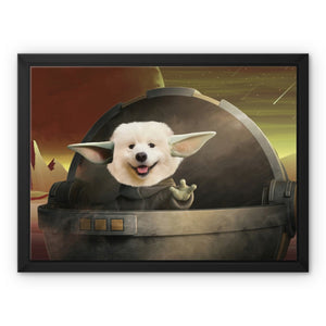 Baby Yoda: Custom Pet Canvas - Paw & Glory - #pet portraits# - #dog portraits# - #pet portraits uk#pawandglory, pet art canvas,custom dog canvas, the pet canvas, canvas of my dog, pet canvas uk, pet on canvas reviews