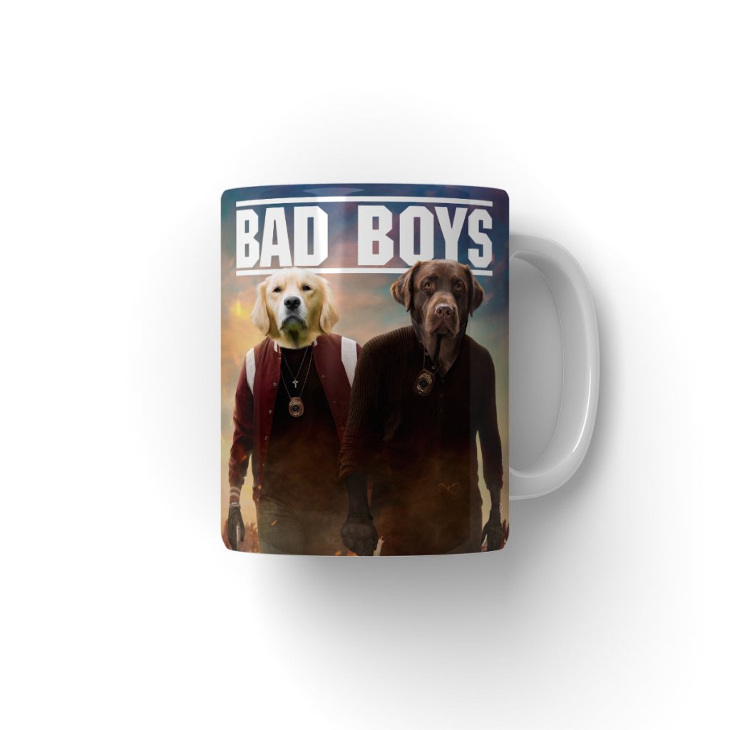 Bad Boys: Custom Pet Coffee Mug - Paw & Glory - #pet portraits# - #dog portraits# - #pet portraits uk#