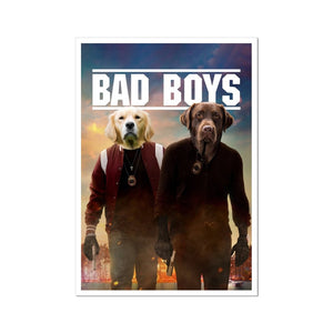 Bad Boys: Custom Pet Poster - Paw & Glory - #pet portraits# - #dog portraits# - #pet portraits uk#