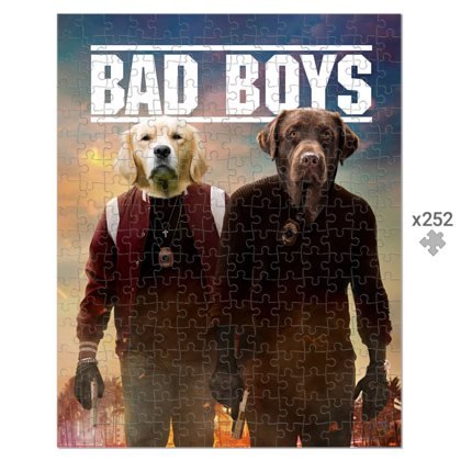 Bad Boys: Custom Pet Puzzle - Paw & Glory - #pet portraits# - #dog portraits# - #pet portraits uk#