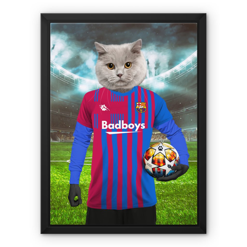 Barkcelona Football Club: Custom Pet Canvas - Paw & Glory - #pet portraits# - #dog portraits# - #pet portraits uk#