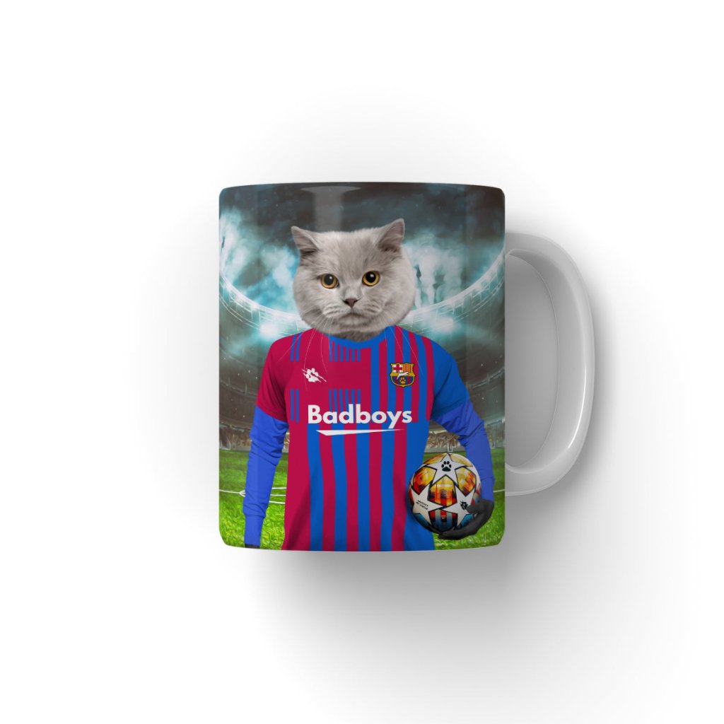 Barkcelona Football Club: Custom Pet Coffee Mug - Paw & Glory - #pet portraits# - #dog portraits# - #pet portraits uk#